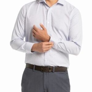 Q Clotier Elegant‎ White Dress Shirt for Men Size L